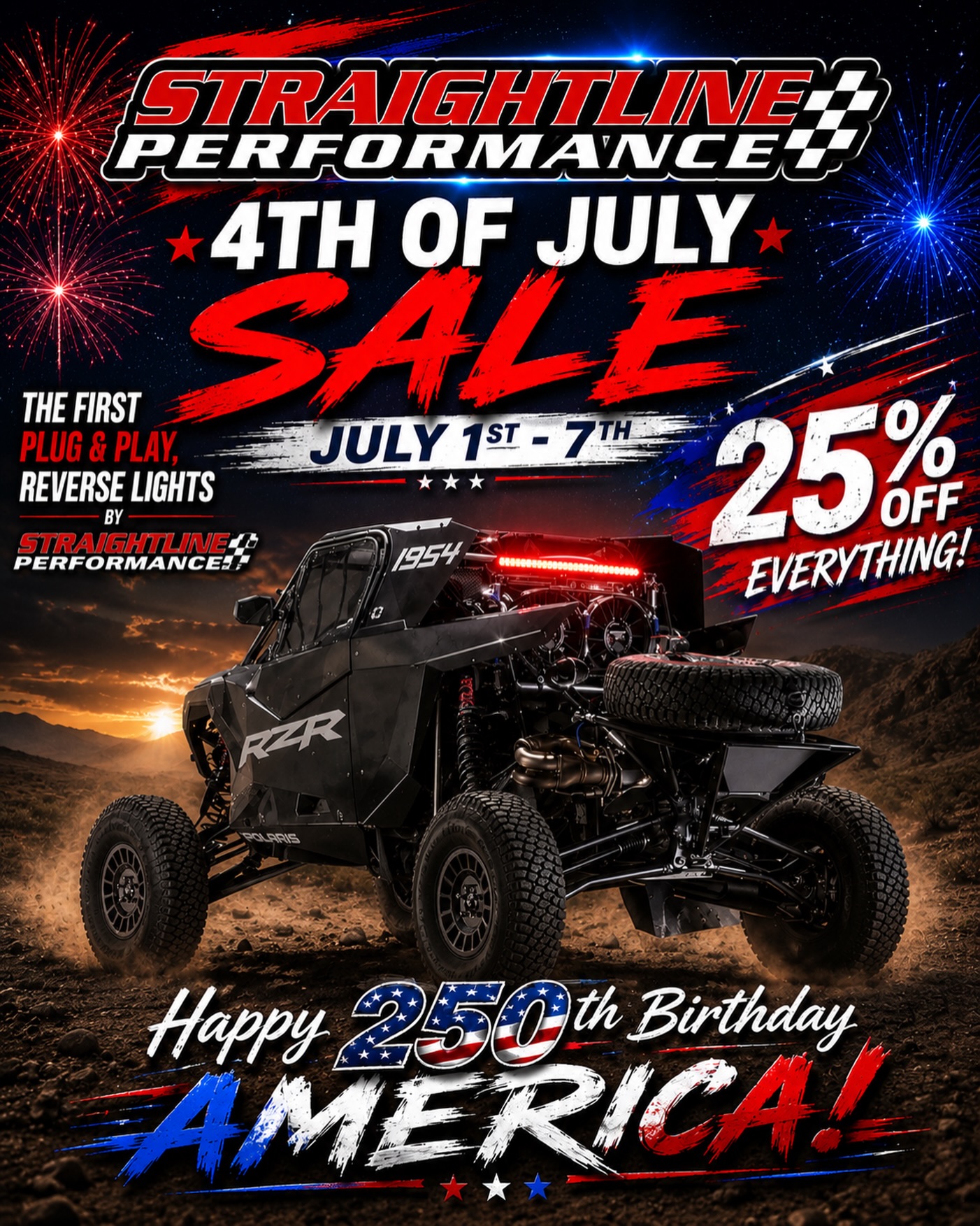 🇺🇸 Our 4th of July Sale starts NOW!The wait is over. For a limited time, save 25% OFF SITEWIDE on the performance parts and accessories that keep your machine at its best.Use code: AMERICA2026Whether you’re looking for: 🔥 Exhaust Systems 💡 Lighting 🏁 Performance Upgrades 🛠️ Accessories
...now’s the time to upgrade.📅 Sale ends July 7th at 11:59 PM.👉 Shop now: StraightlinePerformance.com#StraightlinePerformance #FourthOfJulySale #happybirthdayamerica #spifamily