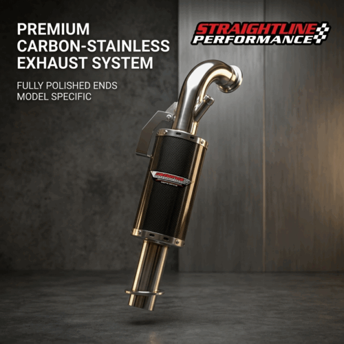 Skidoo 850 Rev Gen 5 / Lynx Radien (Shredder Model Only) Carbon Fiber Muffler Stainless Steel