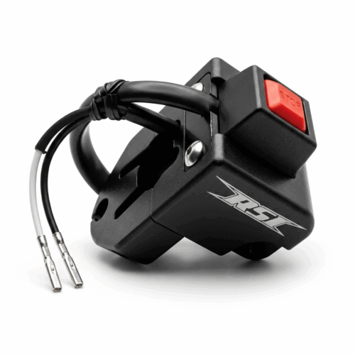 SKI-DOO GEN 4/5/LYNX RADIEN CHASSIS W/ MOMENTARY BILLET PUSH BUTTON KILL SWITCH, – OEM TERMINALS BLACK ANODIZED