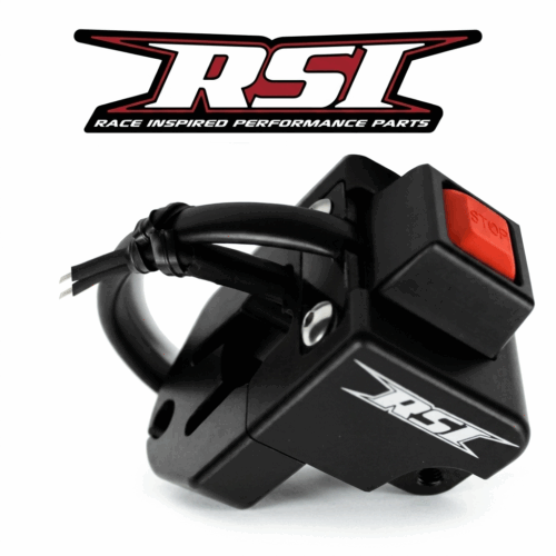 SKIDOO / LYNX REX XP/XM/XS/LYNX (2-STROKE ENGINE ONLY) W/ BILLET PUSH BUTTON KILL SWITCH, – UNIVERSAL NO TERMINALS BLACK ANODIZED