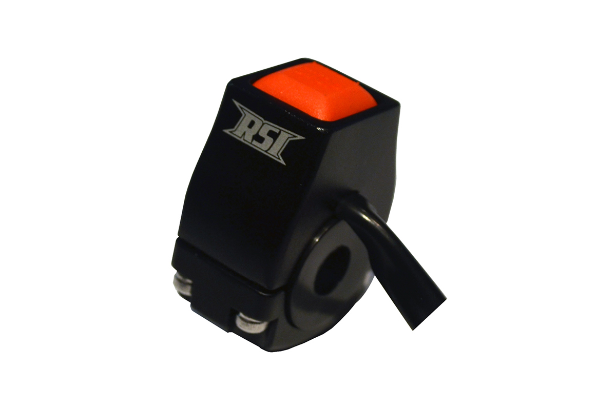 BILLET ALUMINUM ENGINE KILL SWITCH PUSH BUTTON BLACK, 2008-18 SKI-DOO XP/XM/XS / OEM TERMINALS (2-STROKE ENGINES ONLY WITHOUT ELECTRIC START)