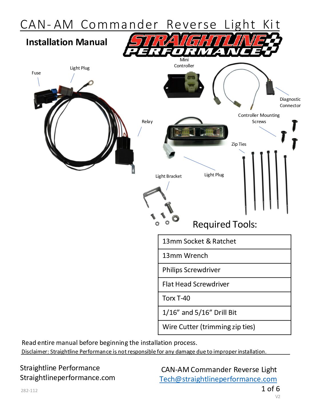 SmartWire Backup/Reverse Light Kit- 2021-2026 Can-Am Commander & Maverick- (base kit with light) - Image 4